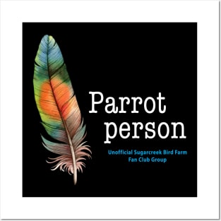 parrot person feather Posters and Art